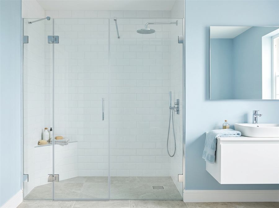 Mampara de baño de vidrio templado transparente